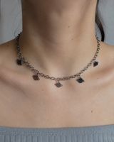 Handgefertigter Choker Edelstahl wasserfest Saturn Planeten