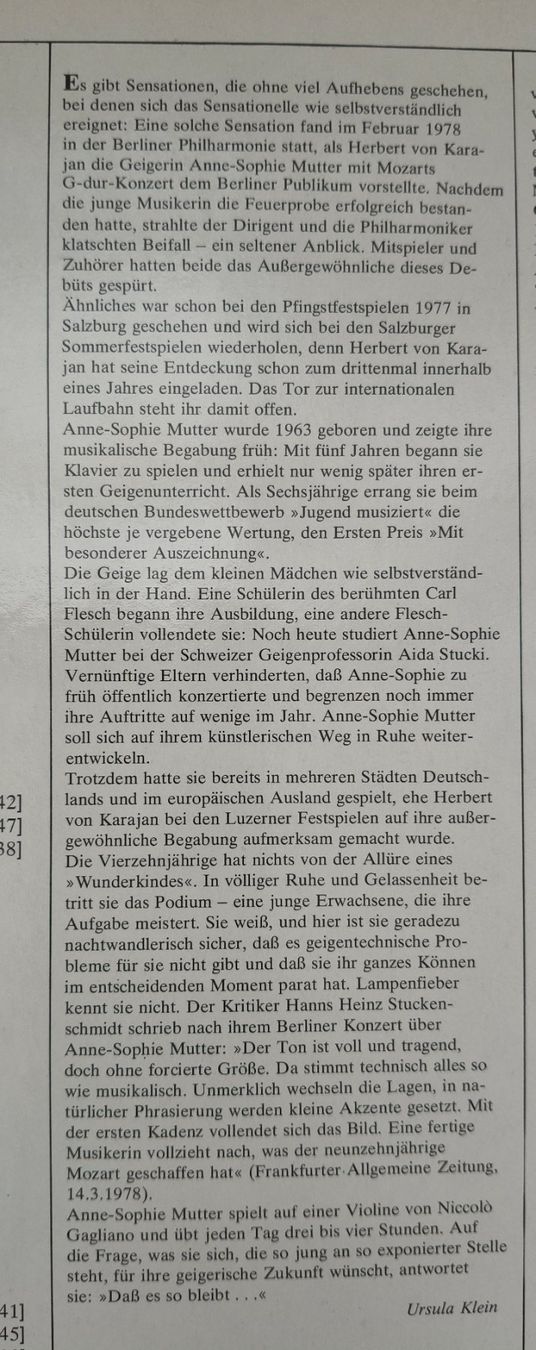 Dischi in vinile: Klassik - LP "MOZART - VIOLINKONZERTE NR. 3&5" – Nuovo (secondo la descrizione) da Binningen venduto da mar_2jlr 5