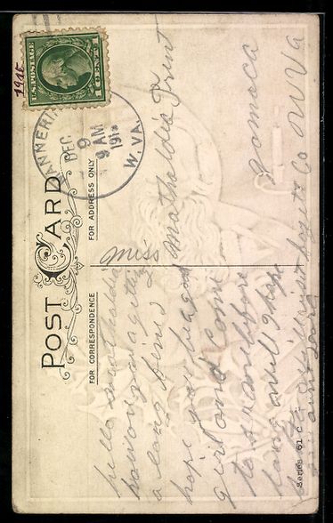 Cartes postales: Litho Weihnachtsmann bei Kerzenlicht sch – D'occasion à Berlin par bartko-reher 1