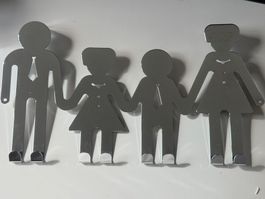 Kleiderhaken, "Familie", Garderobe, Kleiderstange