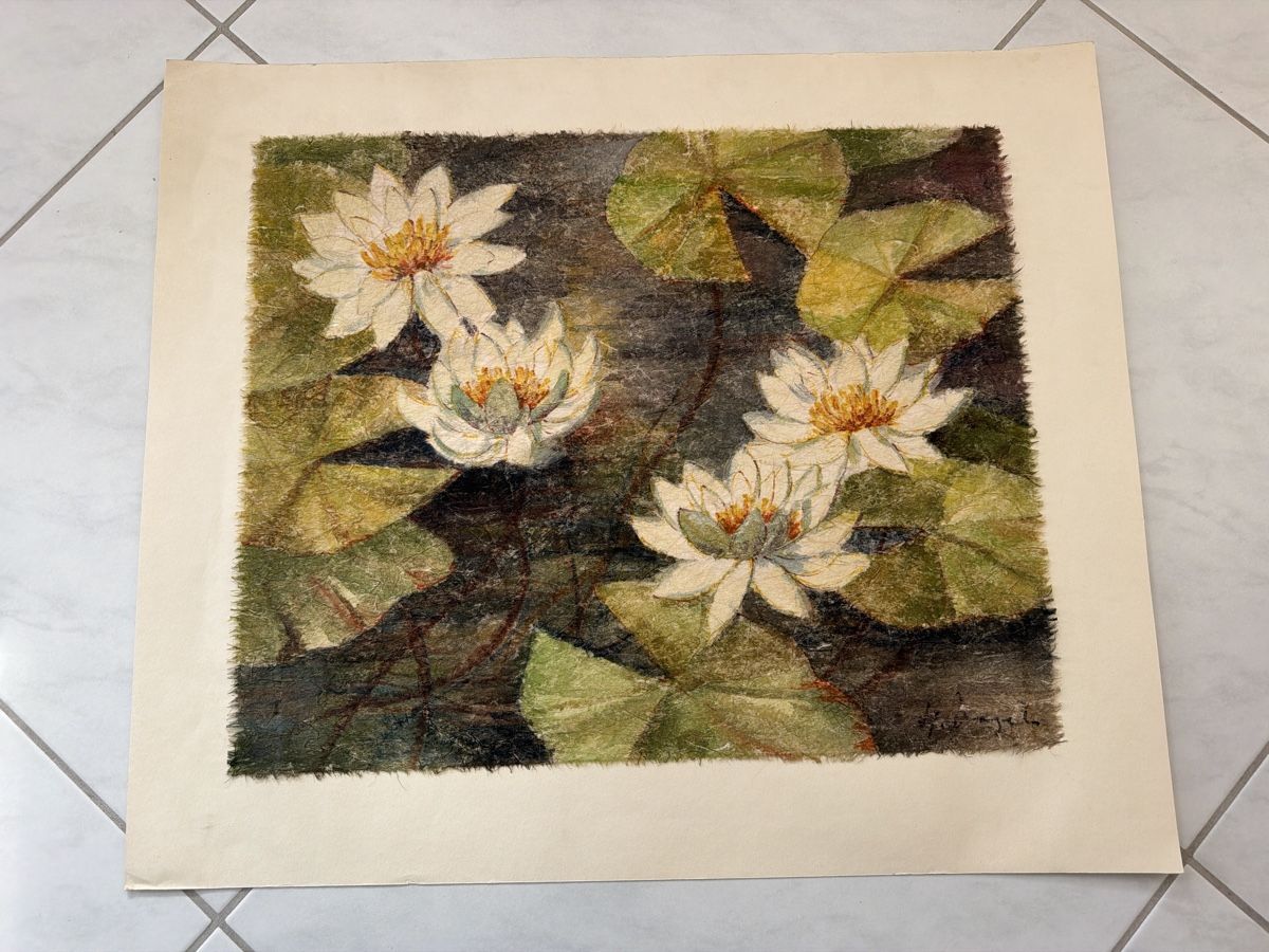 Dipinti: Heinz Vogel, Aquarell, Seerosen. – Usato da Biberist venduto da Momo33 5