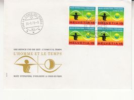 SBK 545 im 4er-Block FDC Ortsstempel La Chaux de Fonds