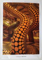 Plakat Yayoi Kusama Fondation Beyeler orange Punkte