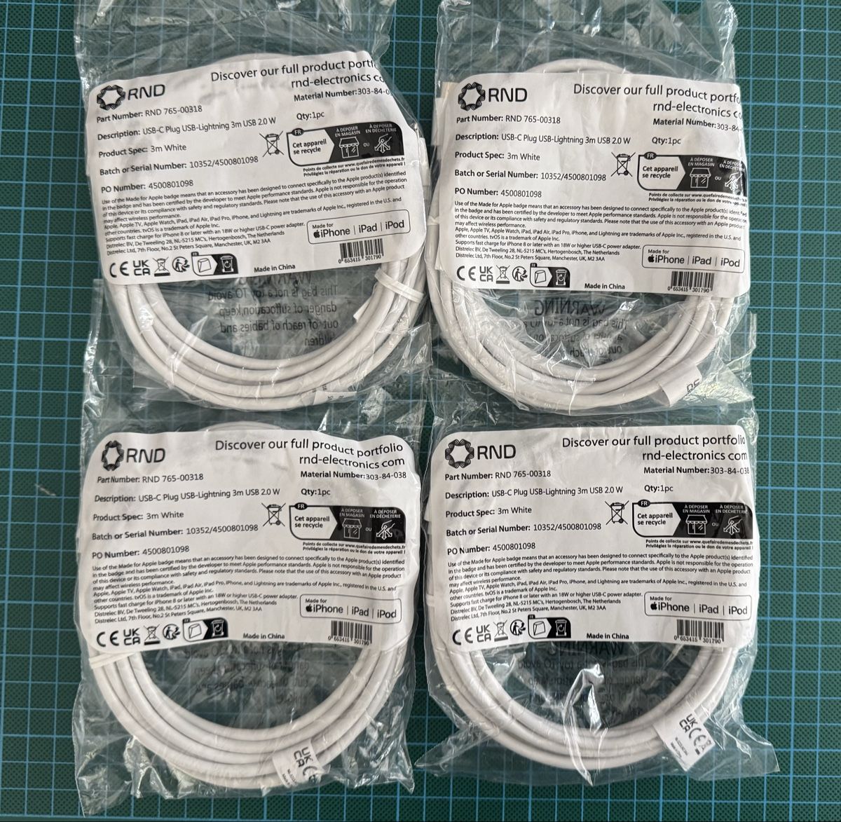 Apple Kabel: NEU 3x iPhone Ladekabel 3m | Lightning USB/USB-C – Neu und originalverpackt aus Basel von SatansRaptor