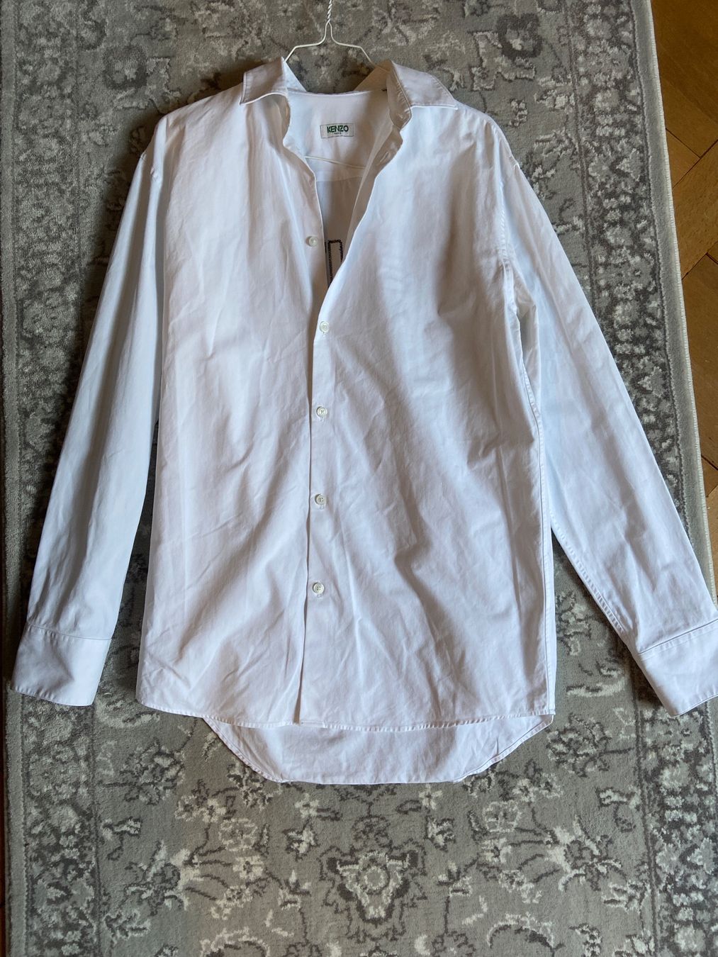 Camicie: Kenzo Back Logo Button Down Long Sleeve Shirt White – Usato da Münchenstein venduto da B771 4