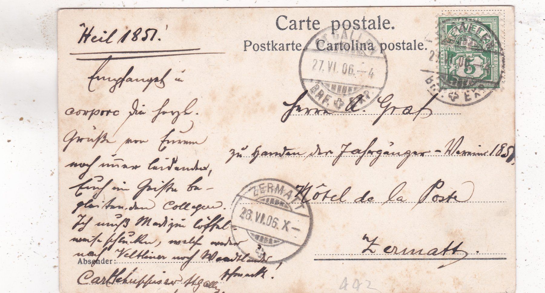 Cartoline postali: Kitsch Appenzeller Trachten 1906 – Usato da Herisau venduto da Lisegrat2008 1