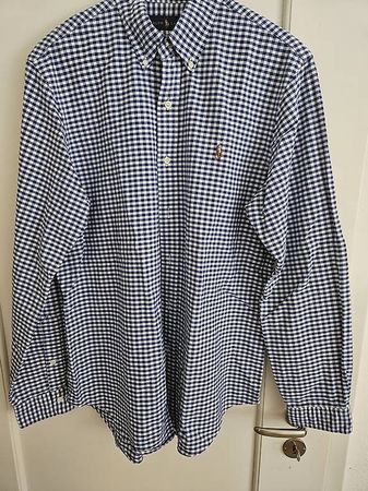 Ralph Lauren Hemd original, Gr.M  Gingham blau/weiss