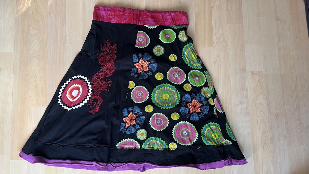 Desigual Rock Damen Damenrock Gr. XL Schwarz #2jish Produktbild-Vorschau 8