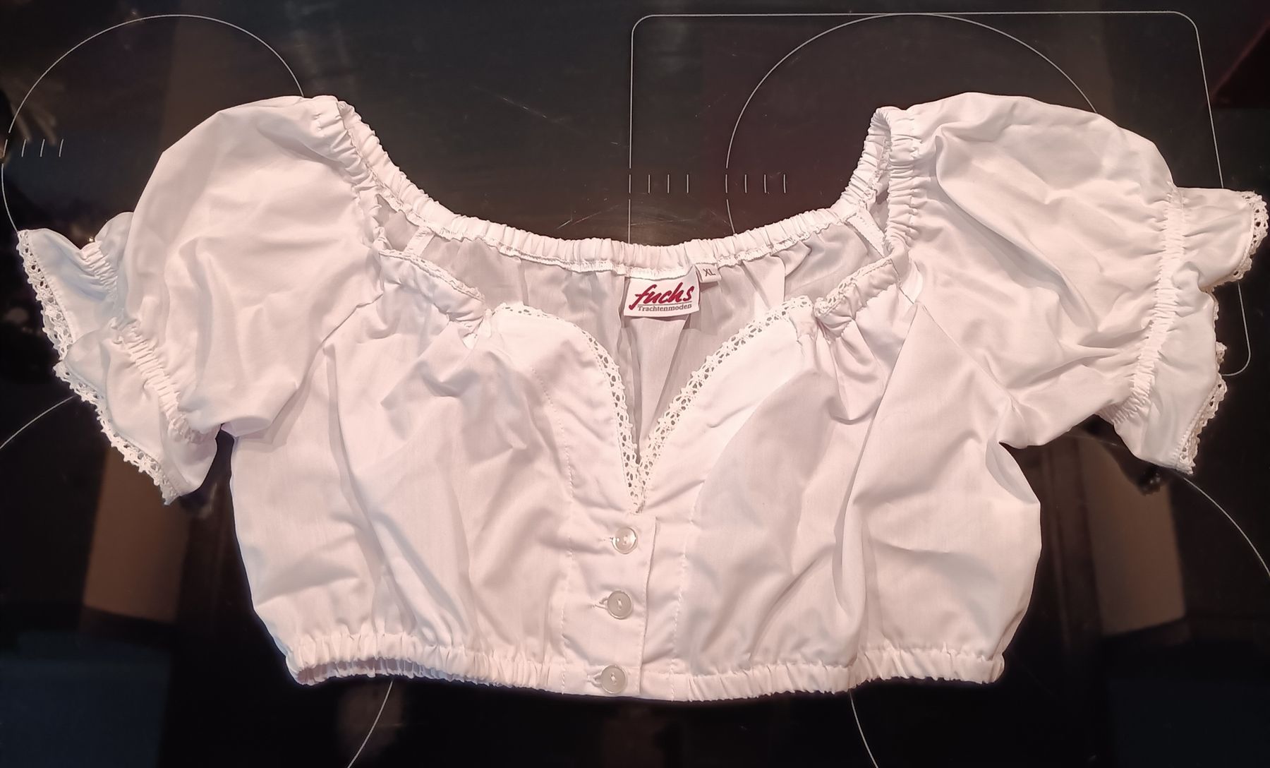 Camicette: Dirndl / Trachtenbluse weiss, XL – Nuovo (secondo la descrizione) da Meilen venduto da Stella1805