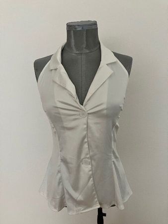 Haut d'été élégant et raffiné, taille S Blanc