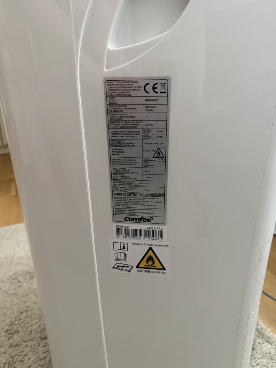 Comfee Condizionatori: Mobiles Klimagerät - Comfee MPPH-09CRN7 - 9000 BTU/h – Usato da Zürich venduto da Mary.m 2