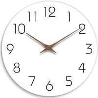 Wanduhr Holzuhr Quarzuhr geräuschlos 35,6cm ohne Ticken