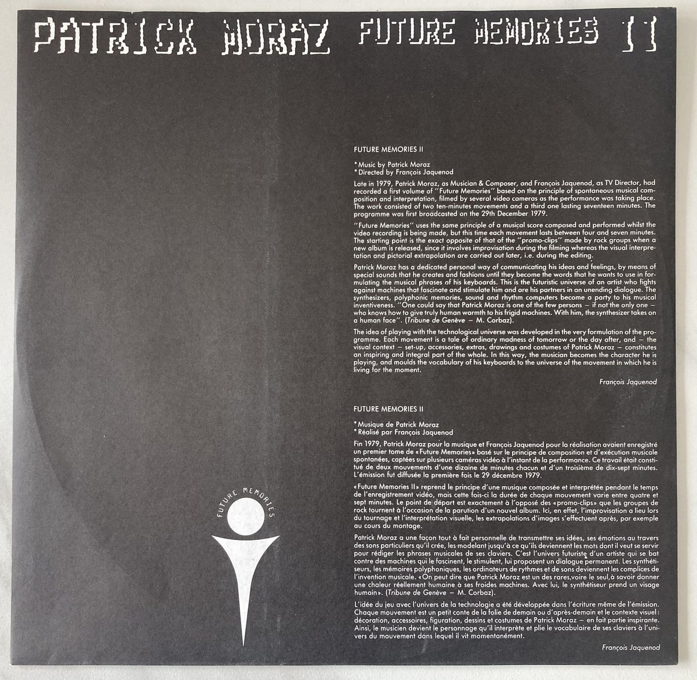 Schallplatten: PATRICK MORAZ - FUTURE MEMORIES II – Gebraucht aus Bottens von hotter-than-hell 2