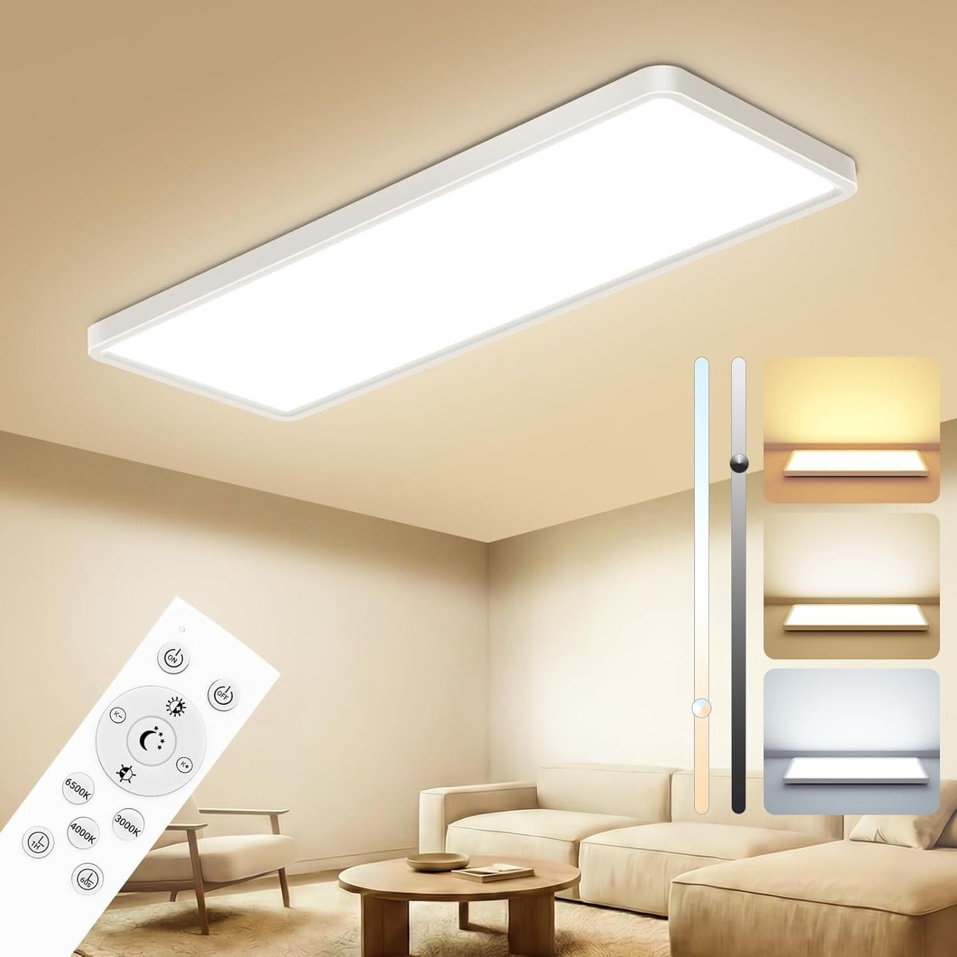 Lustres & lampes de plafonds: LED Deckenleuchte Flach 58x20cm 3500LM Deckenlampe Dimmbar – Neuf avec emballage d'origine à Hundwil par pak_7zvn