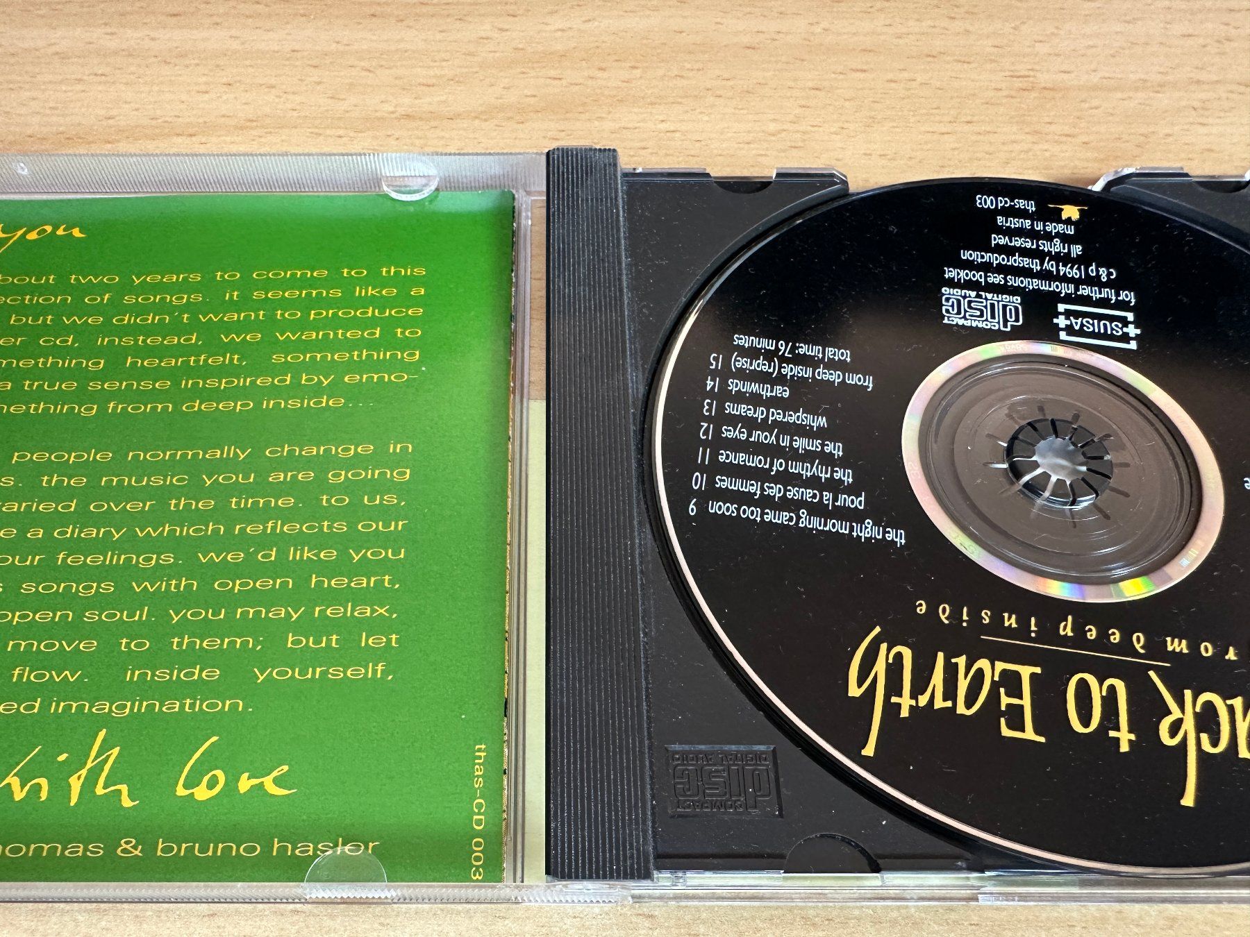 CD: Back To Earth – From Deep Inside – Usato da Rikon im Tösstal venduto da Alpenmutz 2