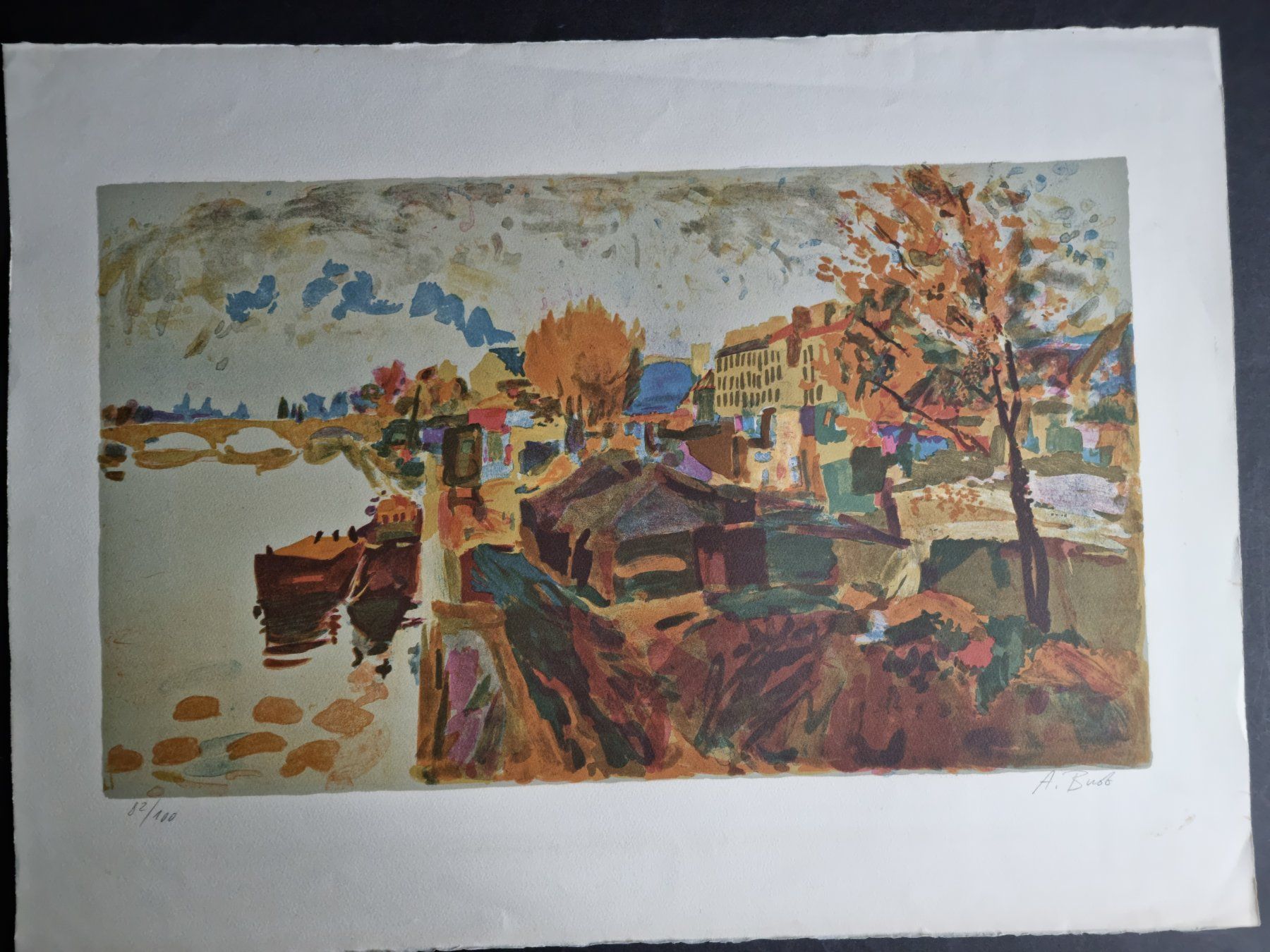 Grafiken & Lithographien: ANTON BUOB LITHOGRAPHIE SIGNIERT NUMMERIERT – Gebraucht aus Gersau von grafik-kunst