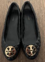 Tory Burch Benton Quilted Ballet Flats – Black & Gold