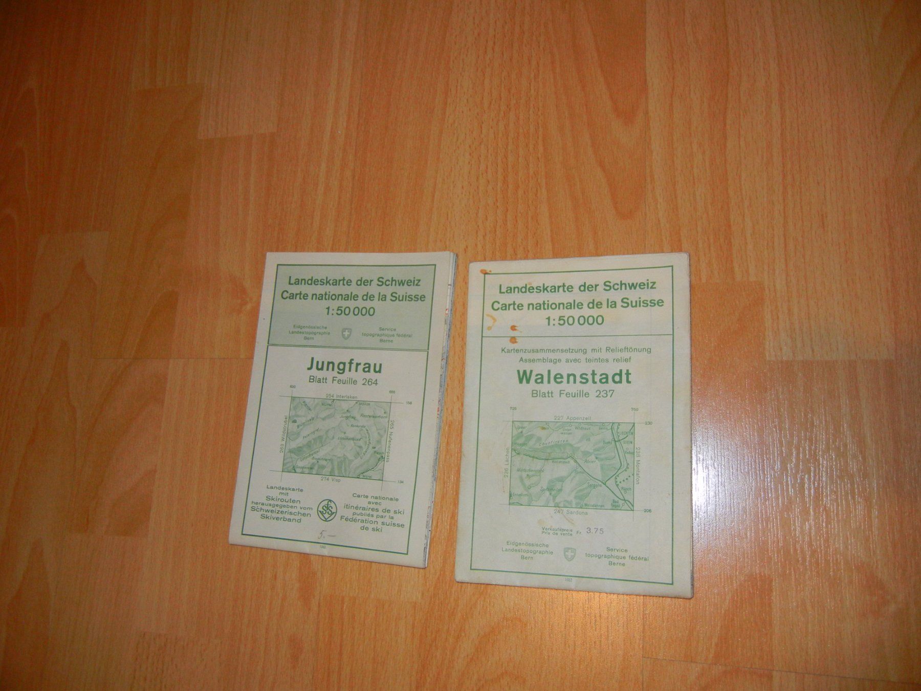 Cartine & Atlanti: 2 Alte Wander- Landkarten 50 jährig – Usato da Tann venduto da riri019 1