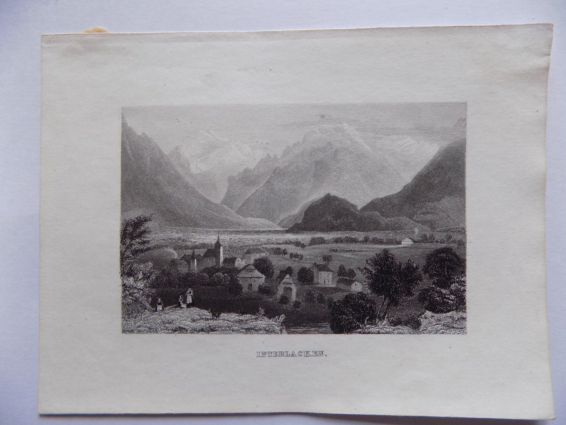 Gravures: Interlaken kleiner Stahlstich – D'occasion à Risch par Antikfee