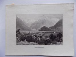 Interlaken kleiner Stahlstich