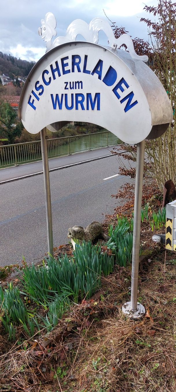 Insegne: Werbeschild aus Edelstahl – Usato da Brislach venduto da ericCH 1