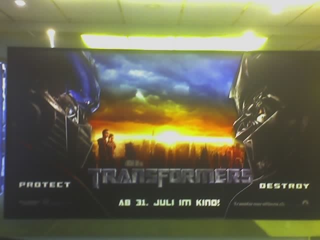 Home Cinema: Transformers Werbewand 2007 Kino Alhambra Bern – Usato da Bern venduto da Mertsch 1