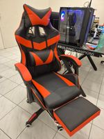 Neuer Gamer Stuhl Gaming Schwarz Rot Racing inkl. Kissen