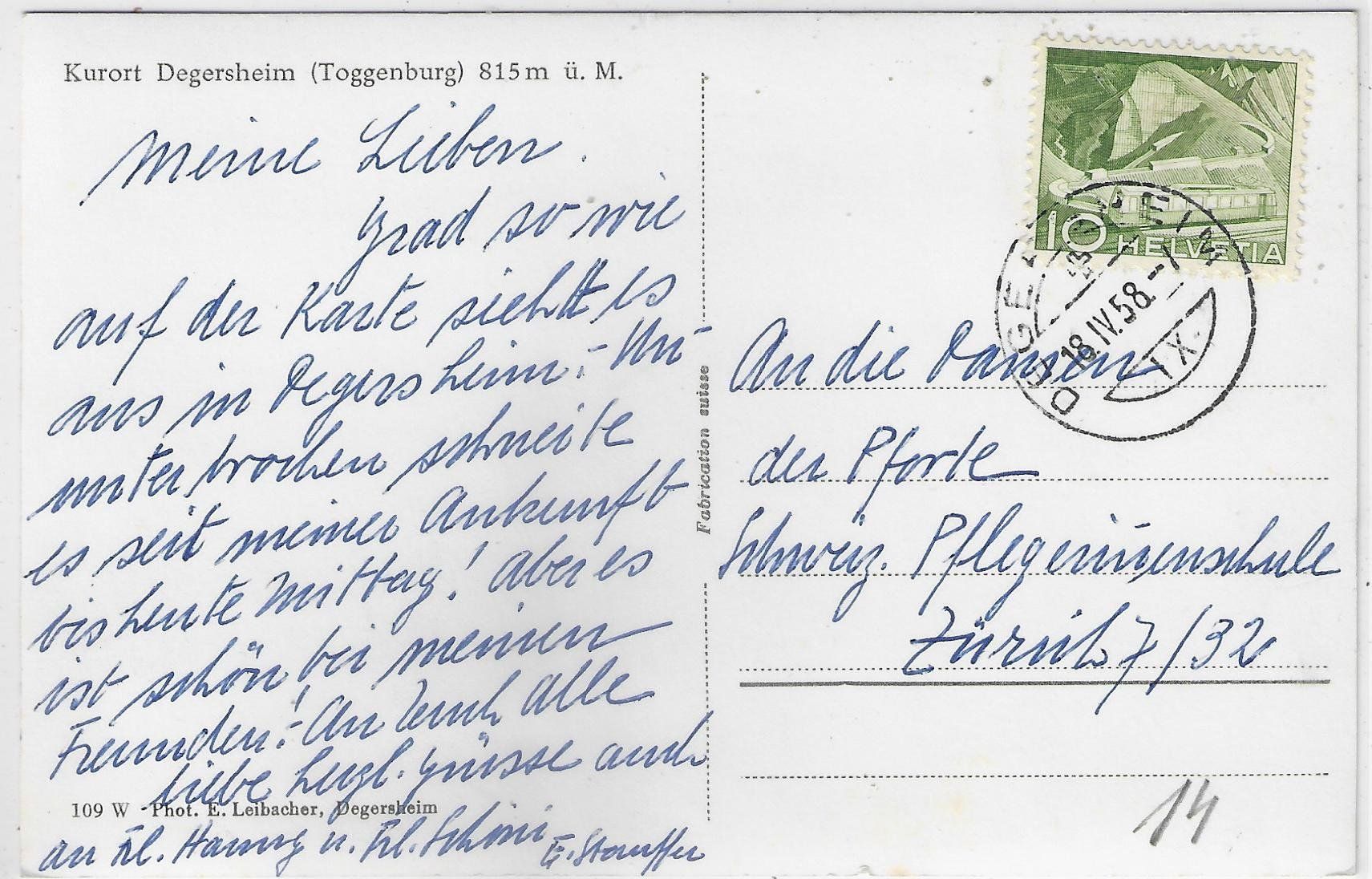 Cartoline postali: Kurort Degersheim im Winter – Usato da Ettingen venduto da Kartenplanet 1