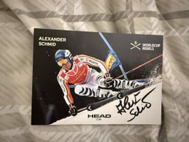 Alexander Schmid Unterschrift Ski Autograph Souvenir Grösse 