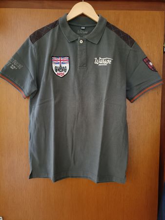 Polo homme "Warrior Motors" vert taille L bon état