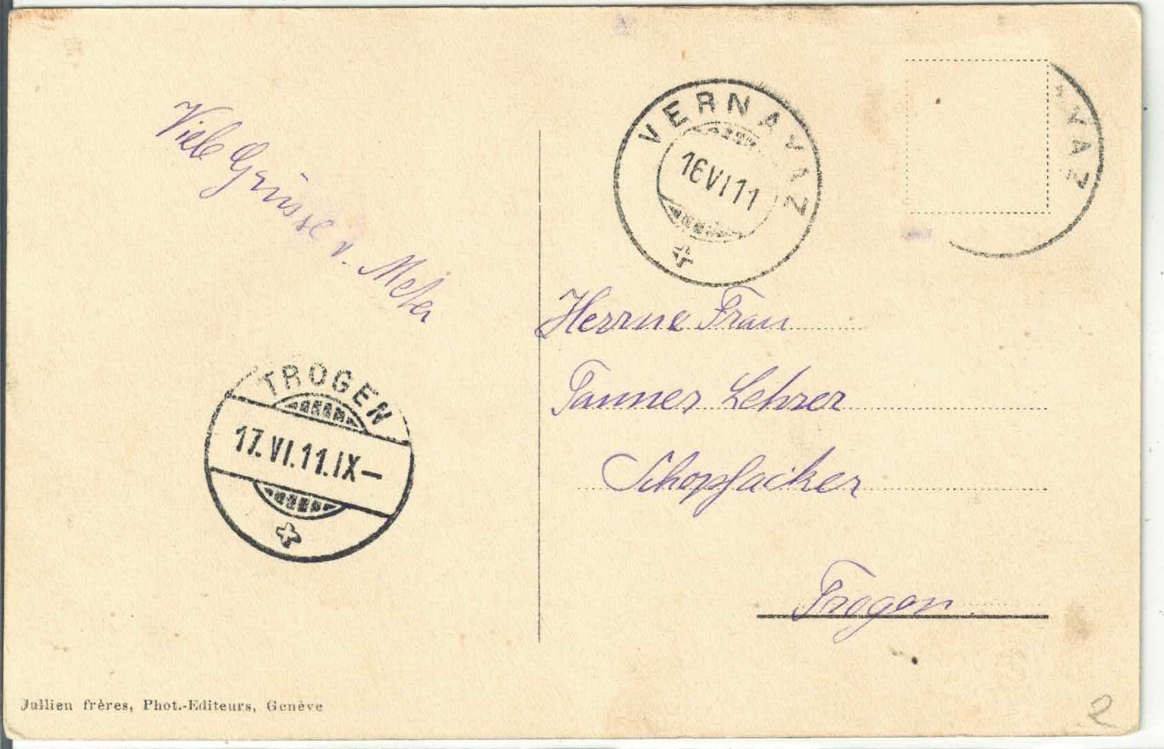 Cartoline postali: Vernayaz - Gorges du Trient - animee – Usato da Ettingen venduto da Kartenplanet 1