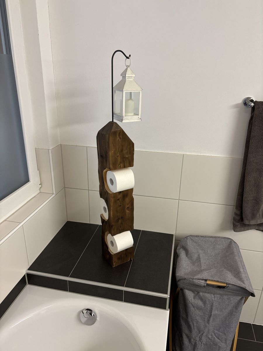 WC: WC Rollenhalter Holz mit Laterne – Usato da Salvenach venduto da Bali06 1