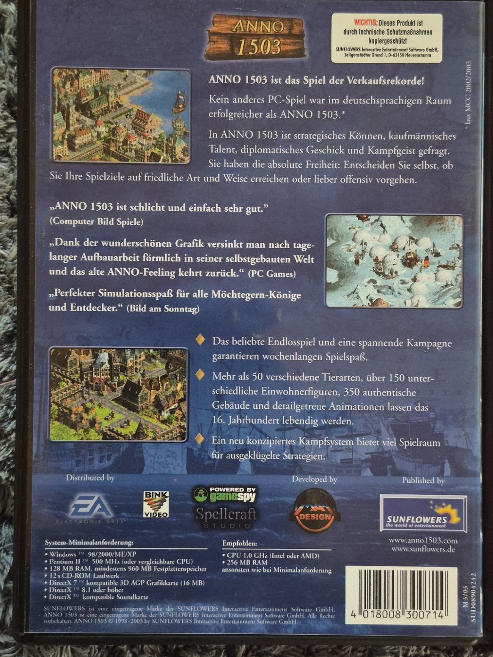 Giochi: Anno 1503 PC-Spiel-Klassiker: Original & Addon – Usato da Vordemwald venduto da Esel04 1