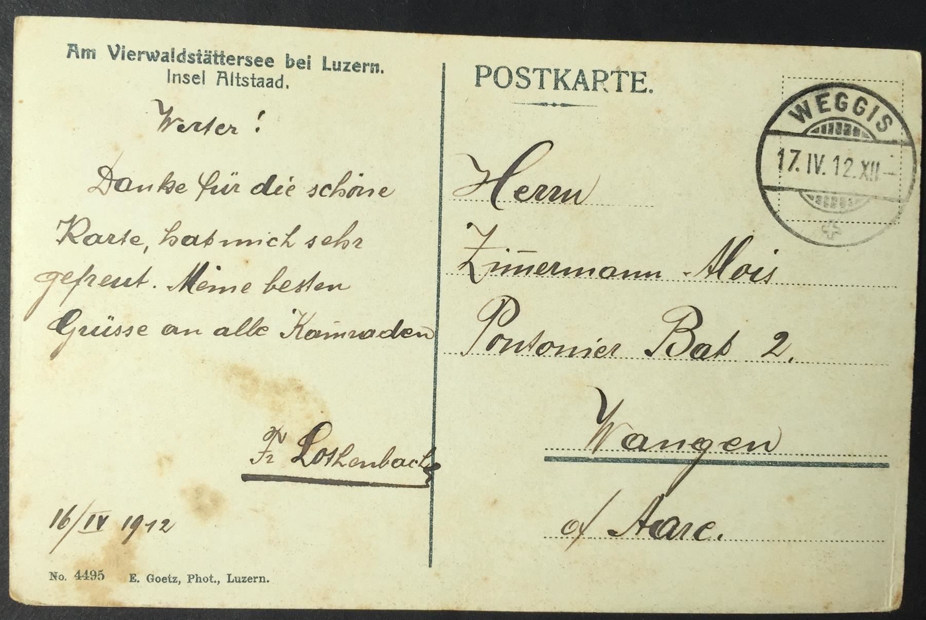 Cartes postales: LUZERN Insel Altstaad – D'occasion à Jona par philajona 1