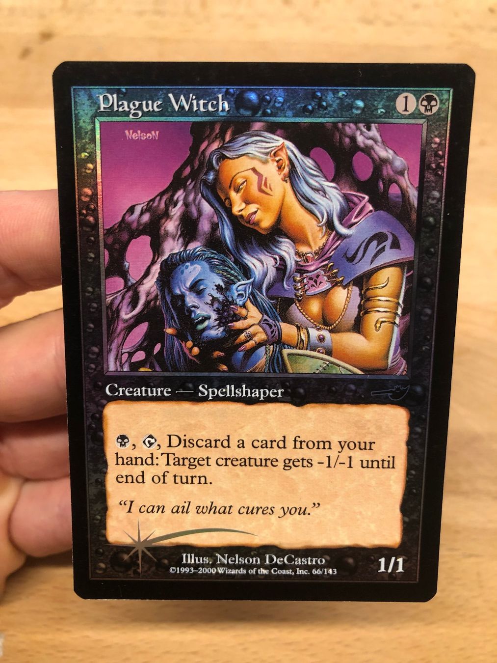 Magic The Gathering Sammelbilder & Trading cards: MTG Plague Witch foil Nemesis 2000 EN Ex+ – Neu (gemäss Beschreibung) aus Corsier GE von SWmoderncards
