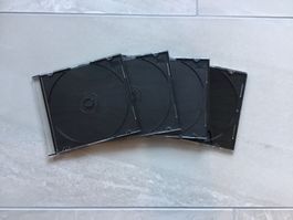 CD Hülle 4-er Set dünn schwarz