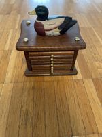 Duck Coaster Set - Vintage, Wood, Cork, Barware - 8 Pcs