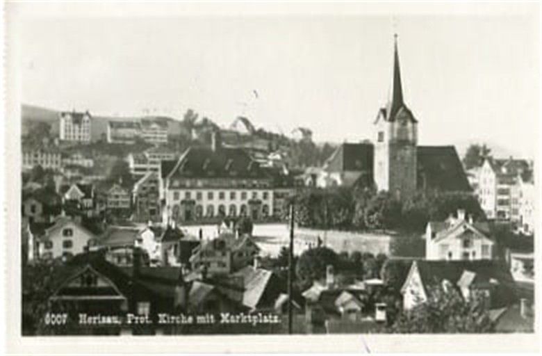 Cartes postales: Herisau, Prot. Kirche mit Marktplatz – D'occasion à Ottikon b.Kemptth. par Neptun1974