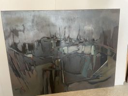 Neuer Preis!! Bernard Moser Ölgemälde "L'Est Vaudois" 1973