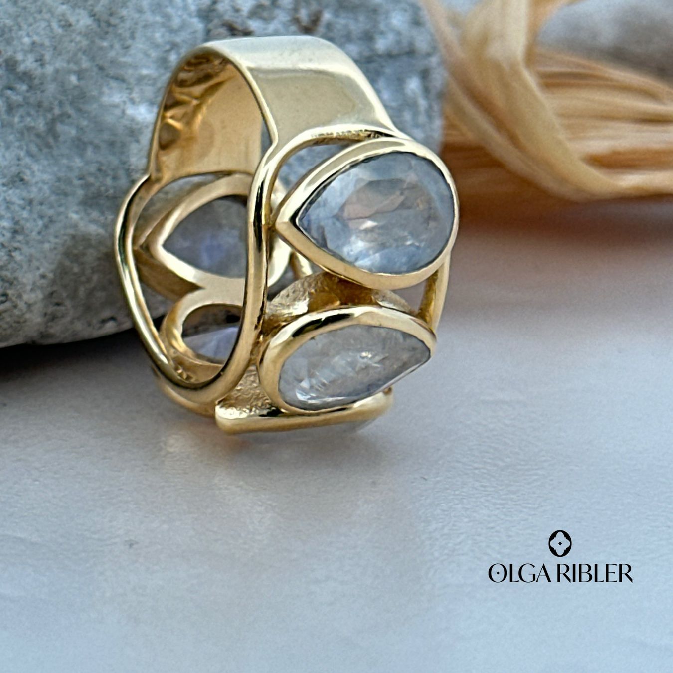 Olga Ribler Anelli: Statement Silber Ring 925 mit Mondstein Grösse 58 – Nuovo (secondo la descrizione) da Luzern venduto da byolgaribleroutlet 7