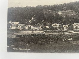 AK Re(a)mismühle, Zürich mit Bahn 1915