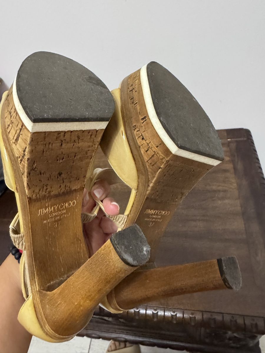 Damenschuhe: Jummy Choo sandal wood heel – Gebraucht aus Lugano von fla_gk6h 3