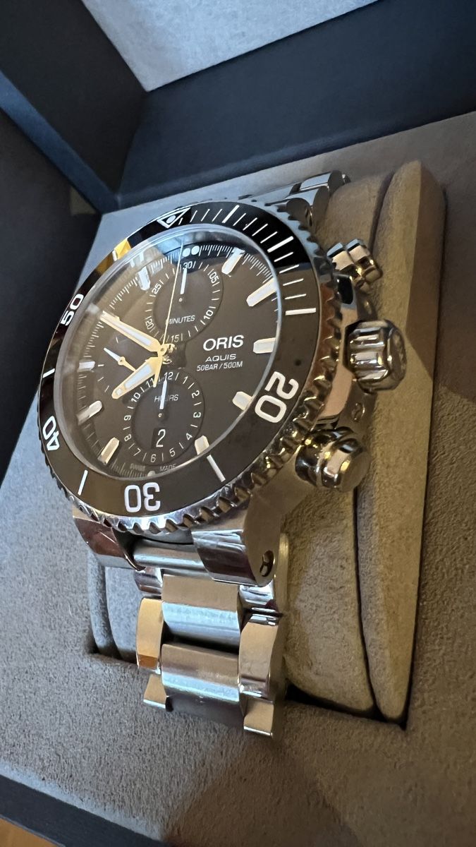 Oris Orologi: Oris Aquis Date chronograph – Usato da Ringgenberg BE venduto da robhall2003 2