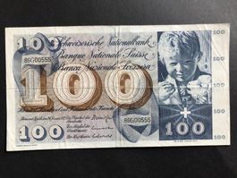 100 Franken Note, 24. Januar 1972