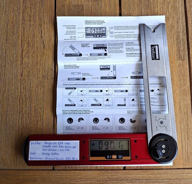 Misurare: Digitaler Winkelmesser Toolbox mit LCD Anzeige – Usato da Rüti ZH venduto da Liliane_market