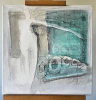 Giovanni Huber Gemälde mit Collage 2008 Bank Banca