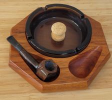 Vintage Tabakpfeife TILBURI KÖRÖS und RO-EL Aschenbecher