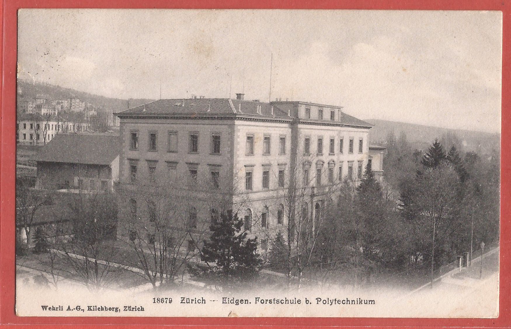 Cartoline postali: Zürich - Eidgenössische Forstschule - 1927 gestempelt – Usato da Fislisbach venduto da Porano