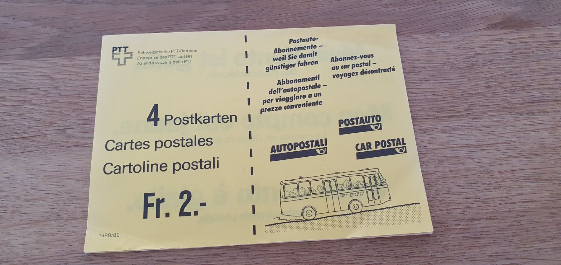 Cartoline: VINTAGE Postkartenheft PTT 1988/1989 – Nuovo (secondo la descrizione) da Wallenwil venduto da Rainbow45