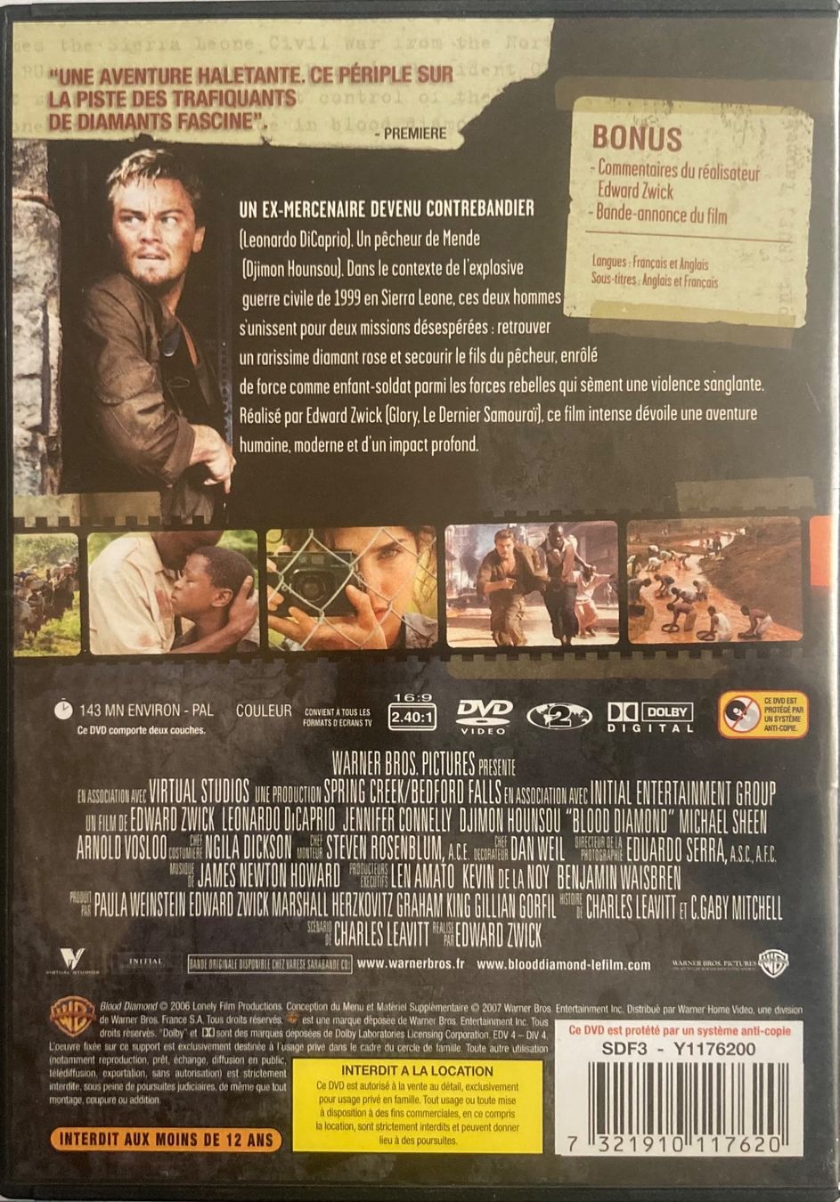 Tutti i DVDs: LEONARDO DICAPRIO - BLOOD DIAMOND – Usato da Poliez-Pittet venduto da Newtown-Records 1